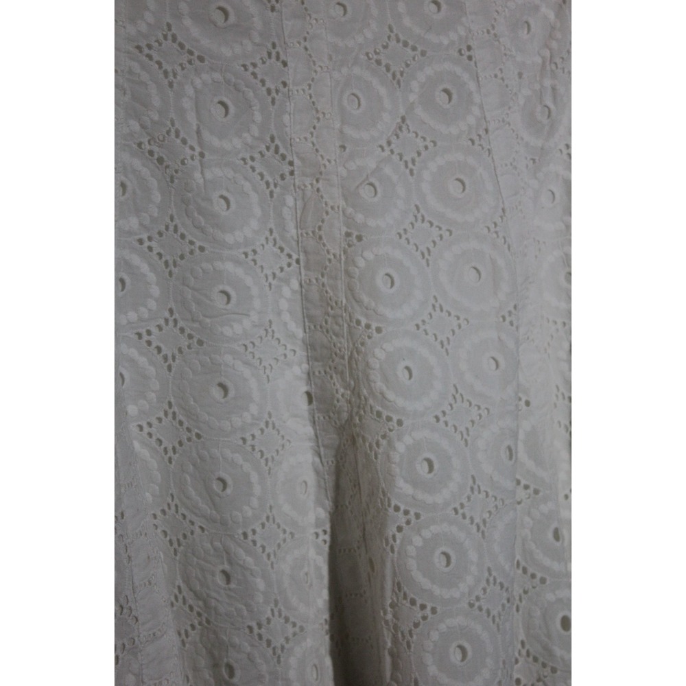 Cabi Skirt White Eyelet Lace Lined Whimsy Fairy Summer Resort Wear SZ Large - Picture 4 of 9